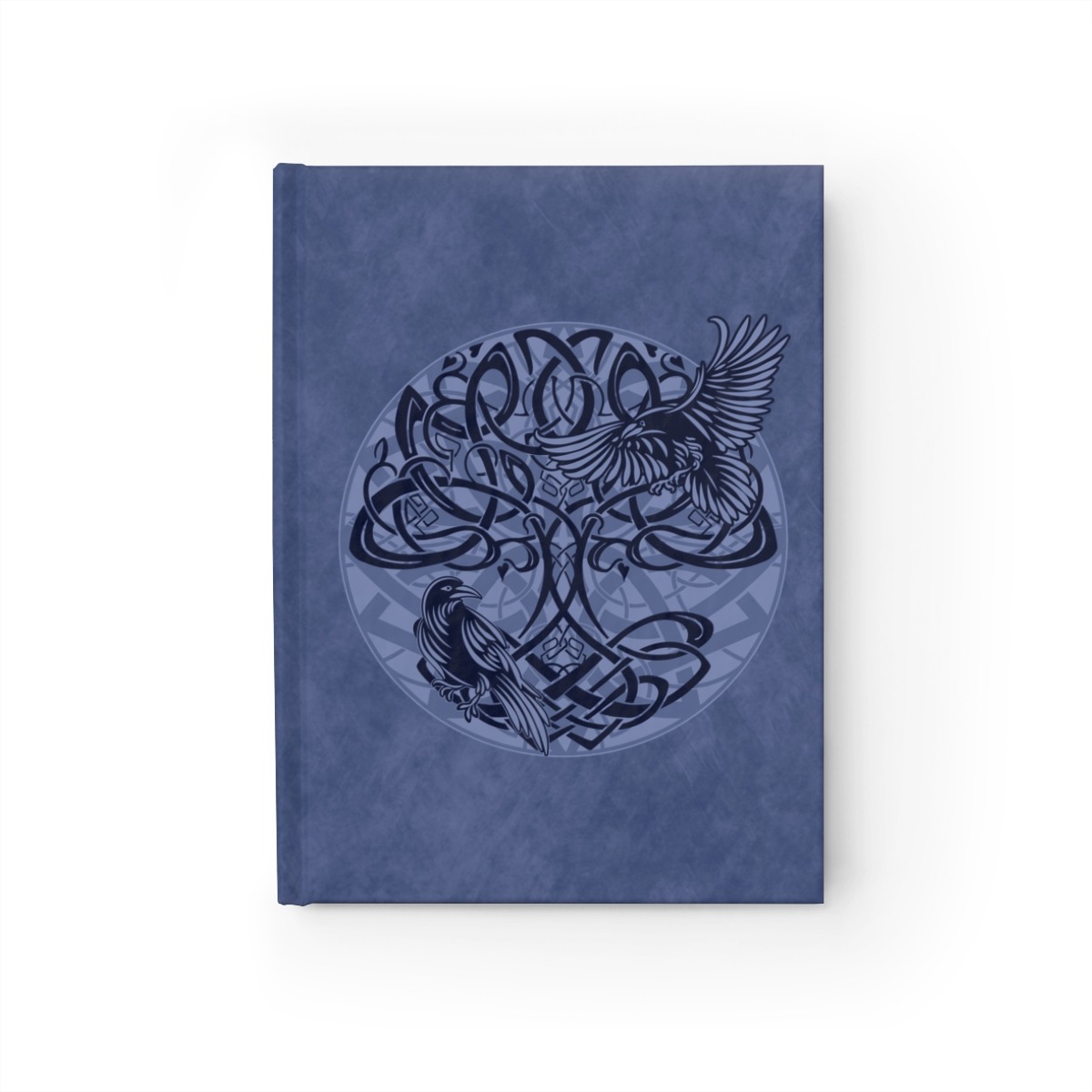 Blue Yggdrasil Ravens Ruled Line Hardcover Journal