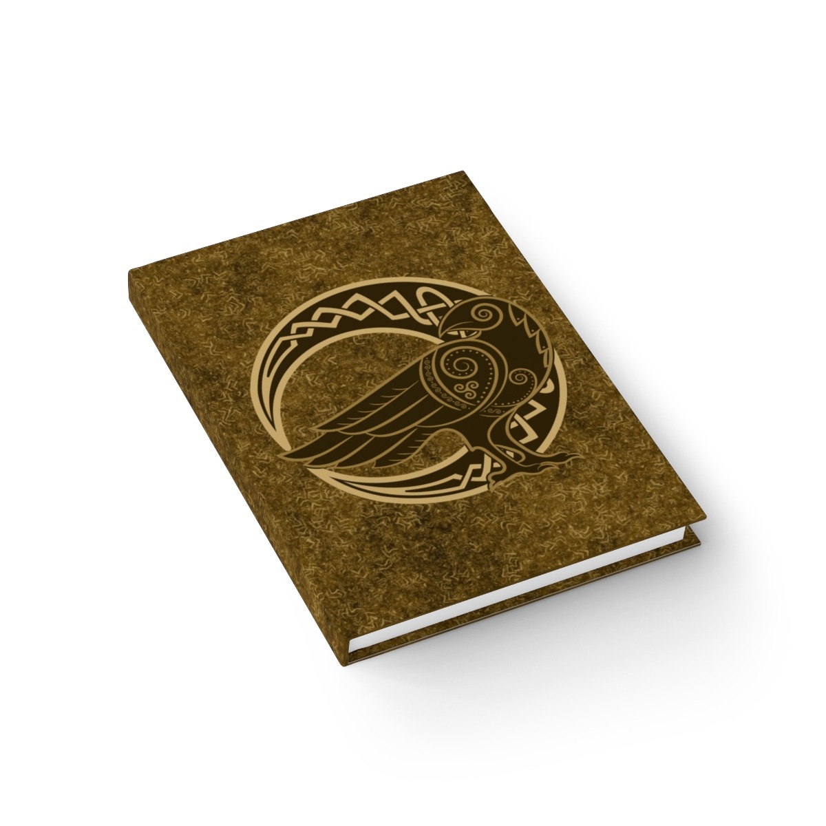 Gold Raven Crescent Moon Journal