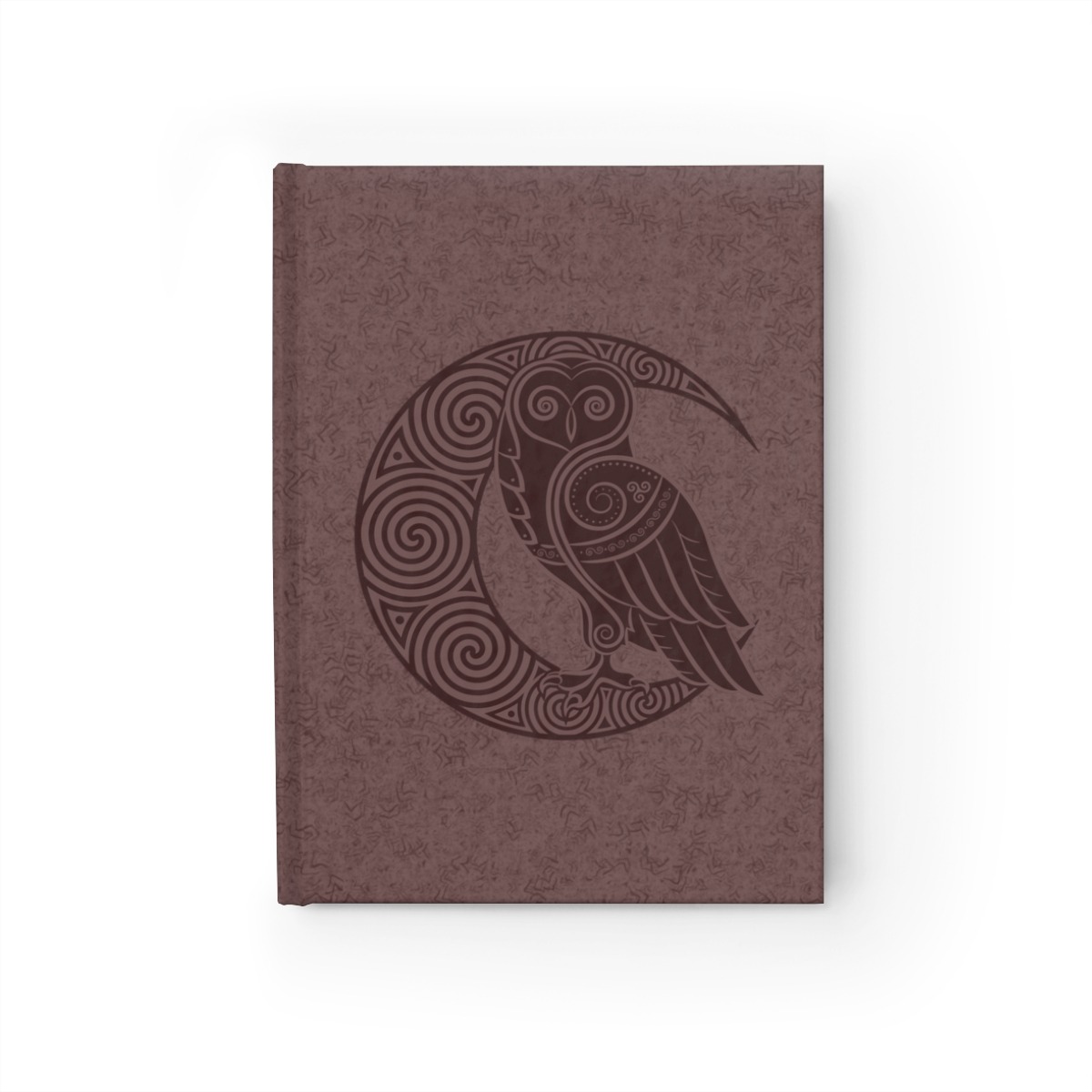 Maroon Owl Crescent Moon Journal