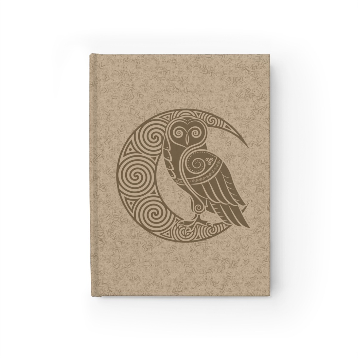 Gold Celtic Owl Moon Ruled Line Hardcover Journal
