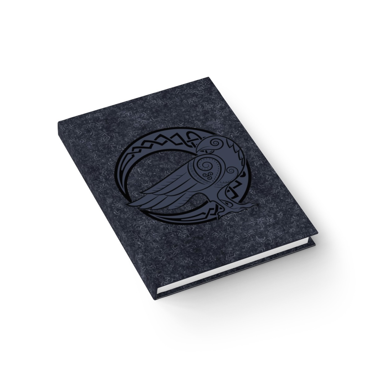 Navy Blue Raven Crescent Moon Journal – Ruled Line