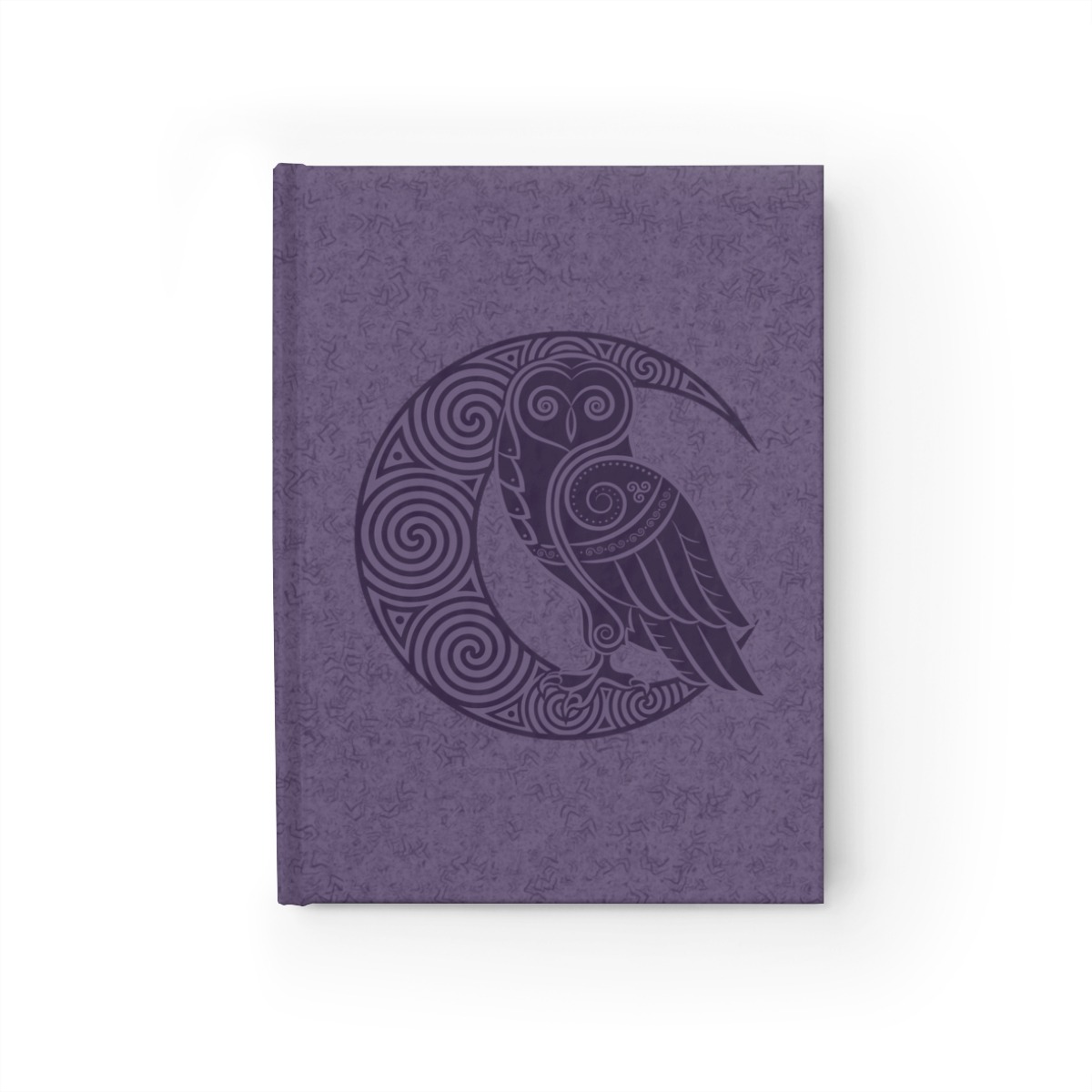 Purple Celtic Owl Moon Ruled Line Hardcover Journal