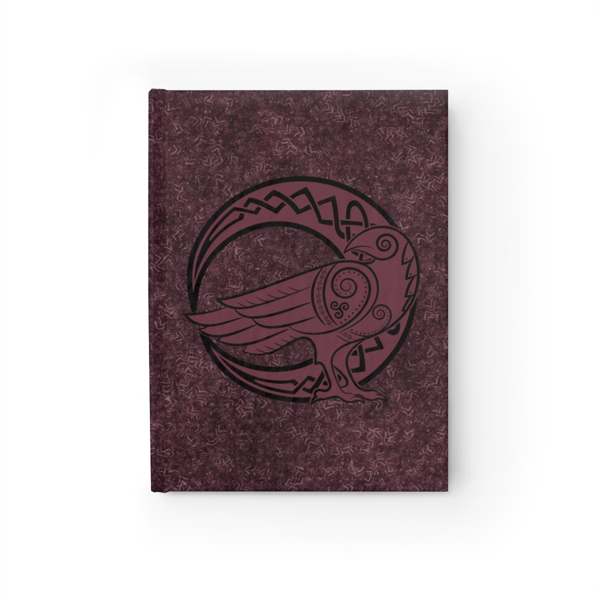 Maroon Raven Crescent Moon Journal