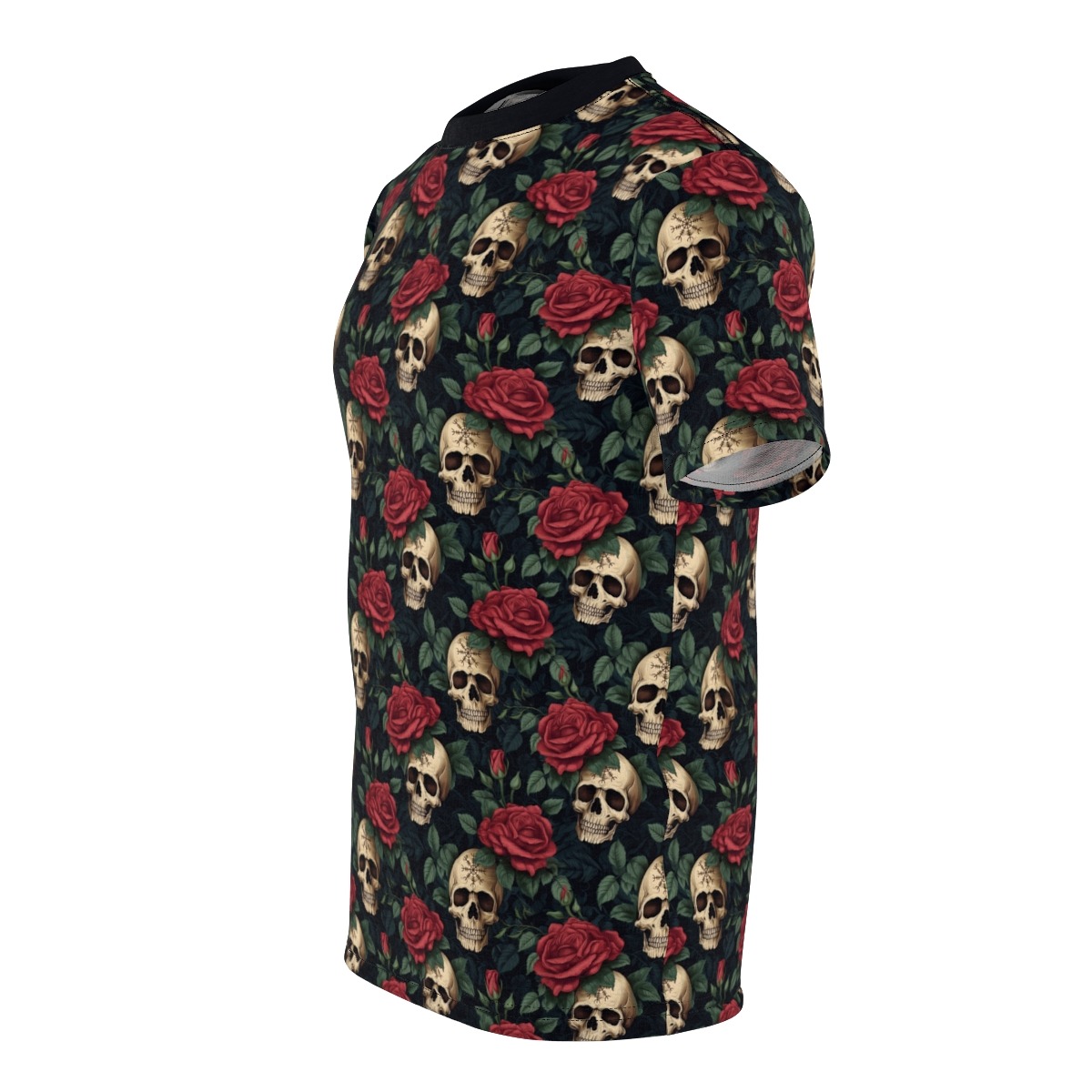 Helm Of Awe Roses & Skulls All Over Print Unisex T-Shirt