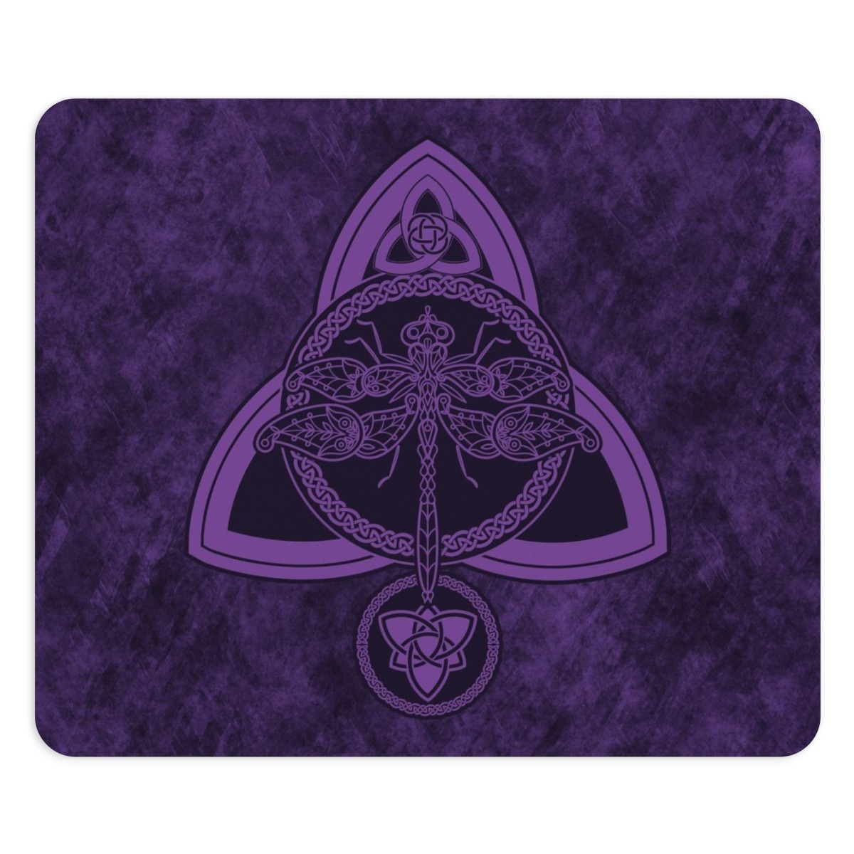Purple Celtic Dragonfly Mouse Pad