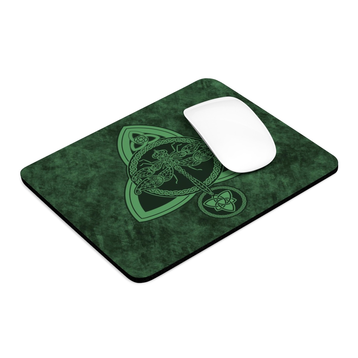 Green Celtic Dragonfly Mouse Pad
