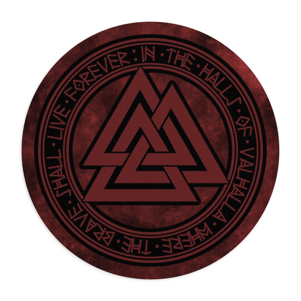 Red Valknut Mouse Pad