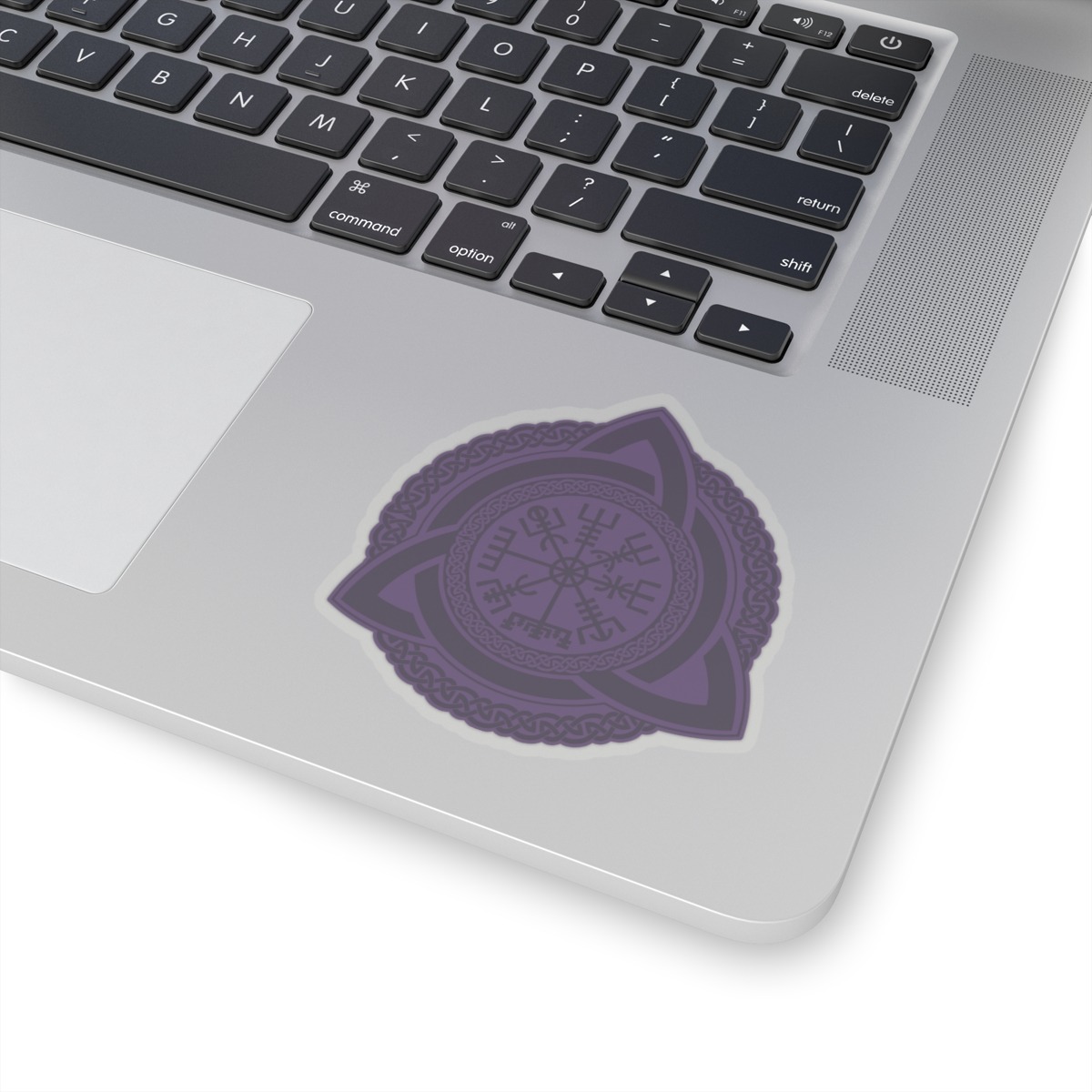 Purple Celtic Vegvisir Kiss-Cut Stickers