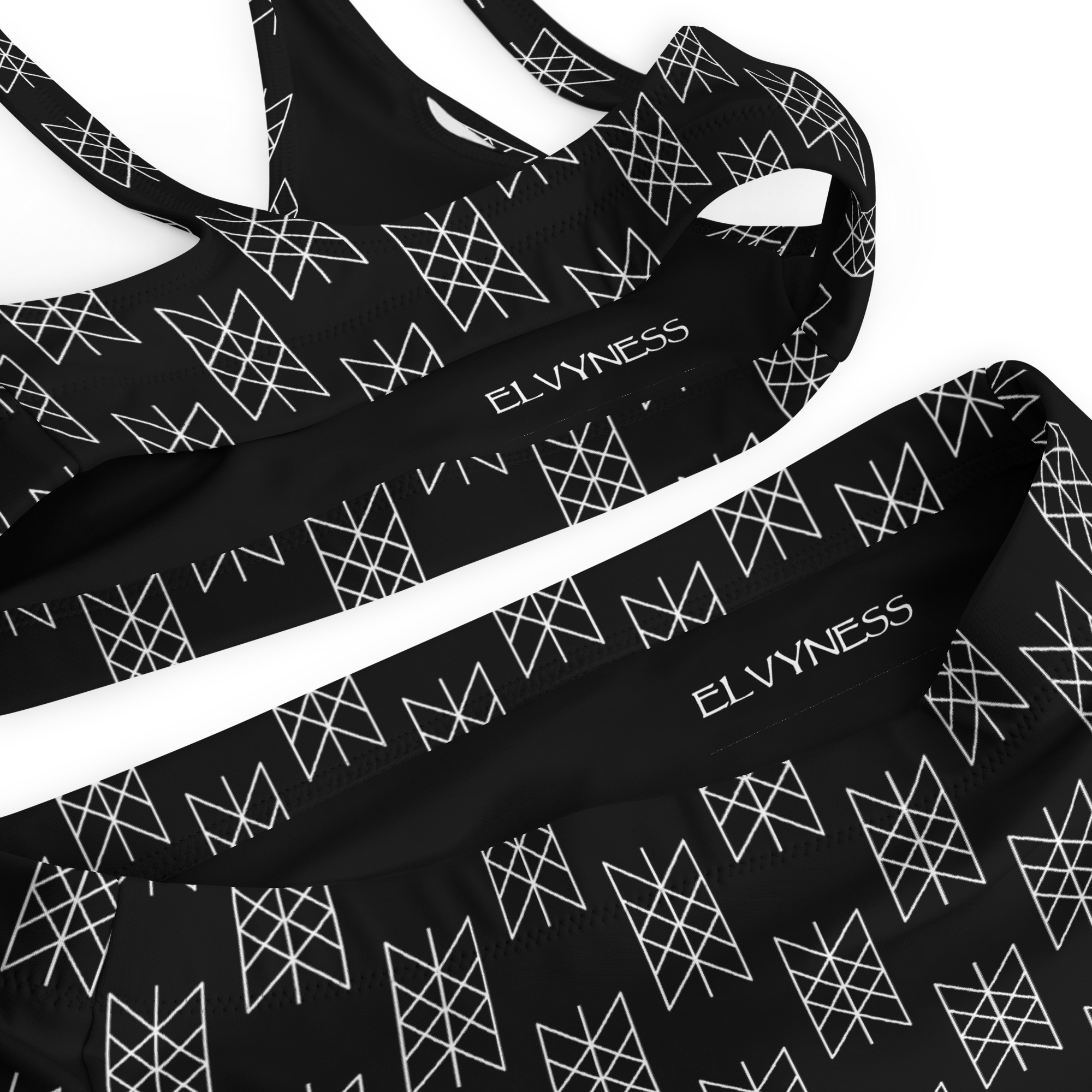 Black & White Web Of Wyrd High Waist Bikini