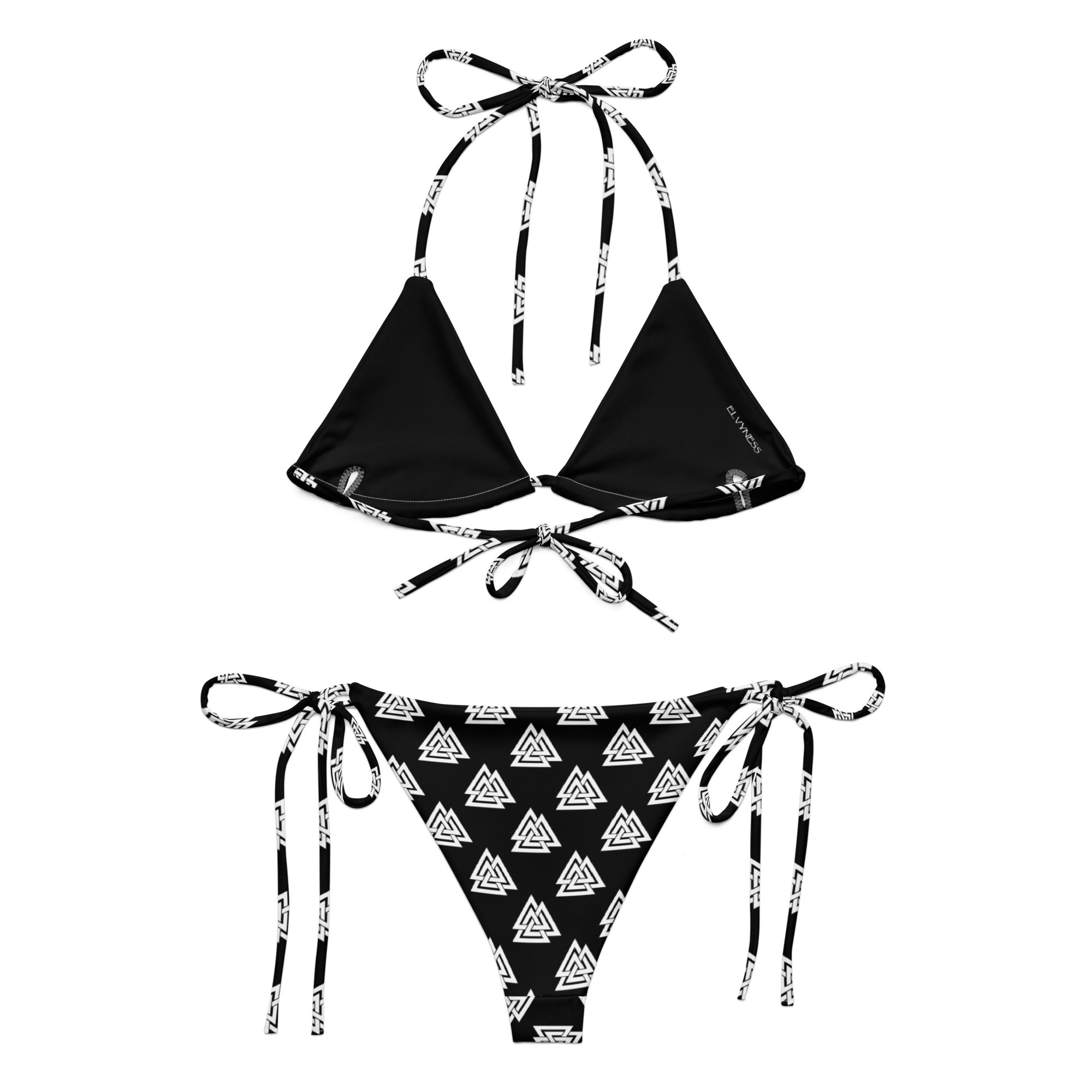 Black & White Valknut String Bikini