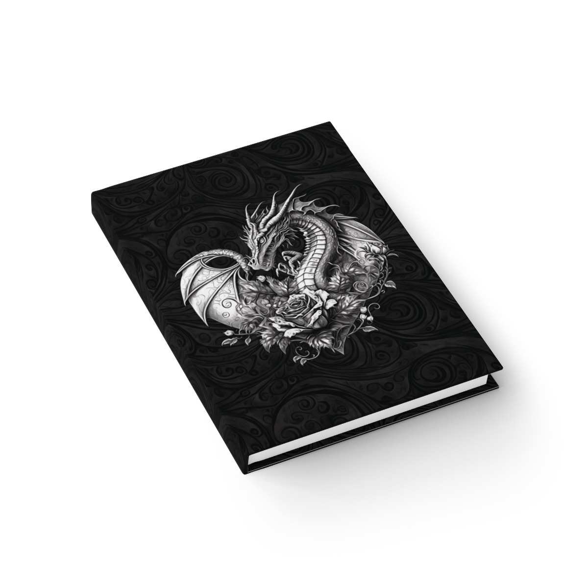 Gray Heart Shaped Dragon Journal
