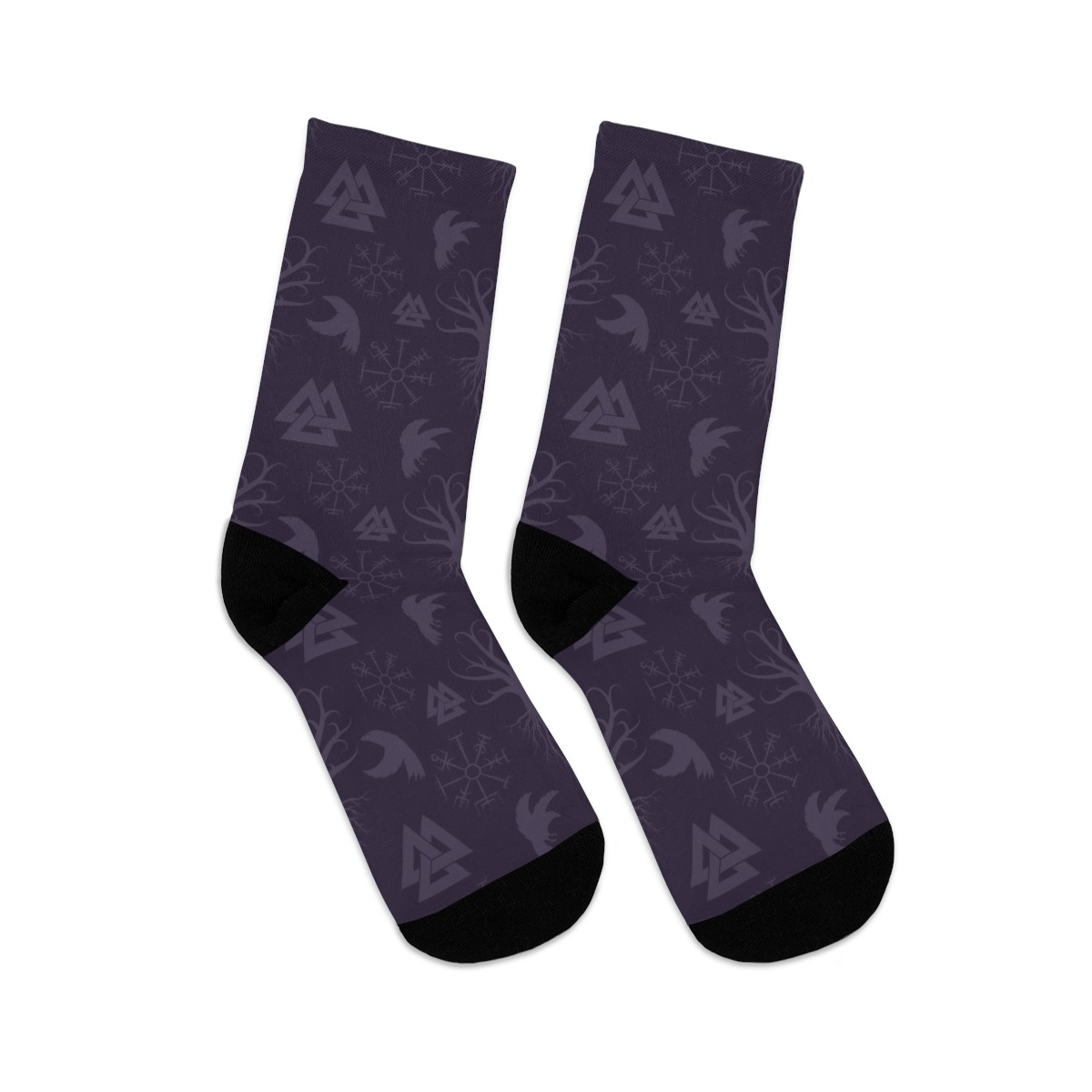 Purple Norse Symbols Socks