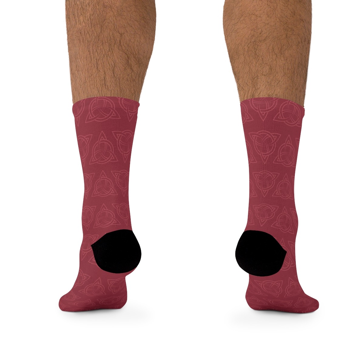 Red Celtic Triquetra Socks