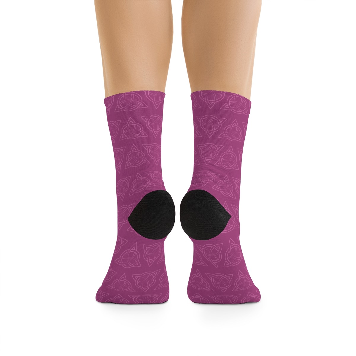 Berry Celtic Triquetra Socks