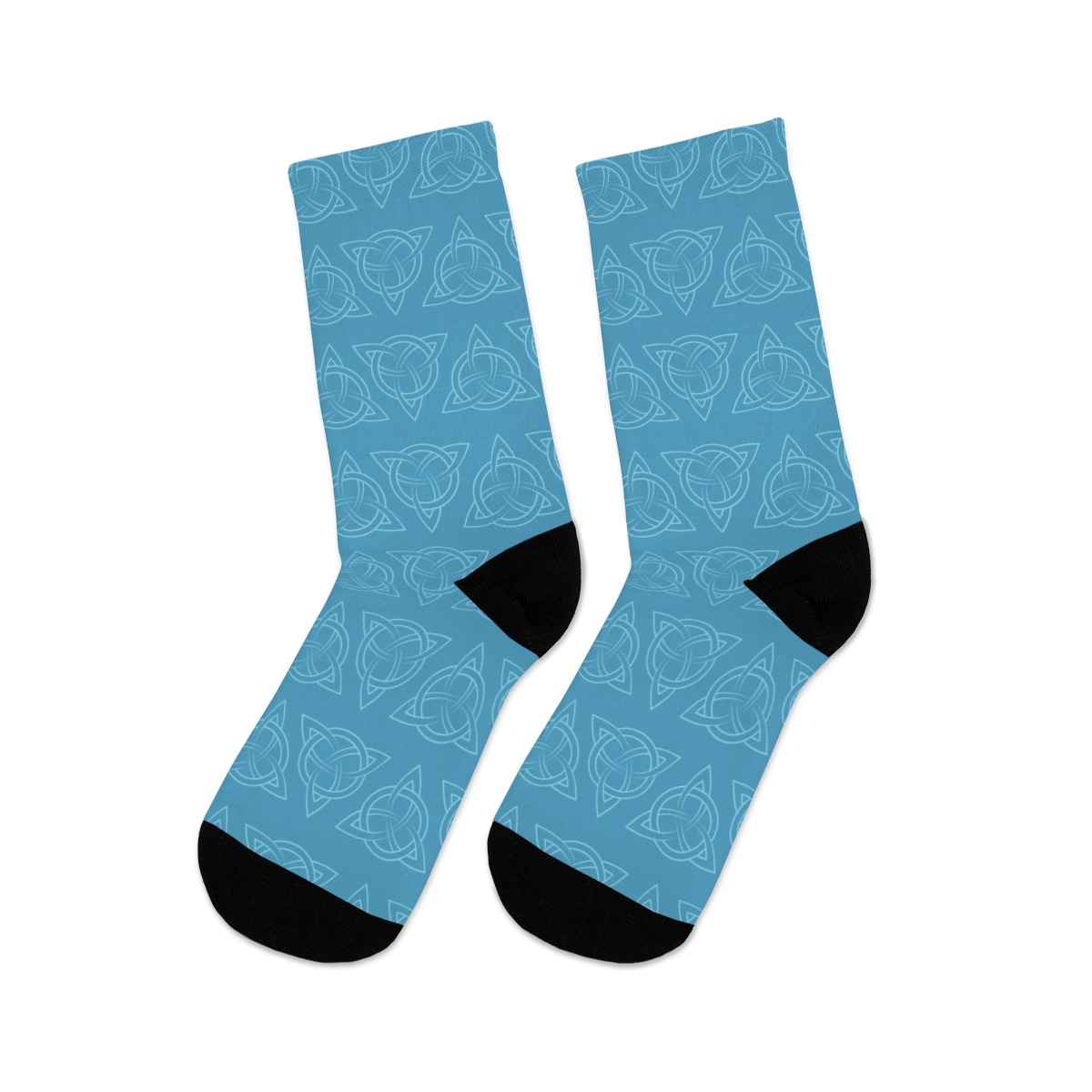 Blue Celtic Triquetra Socks