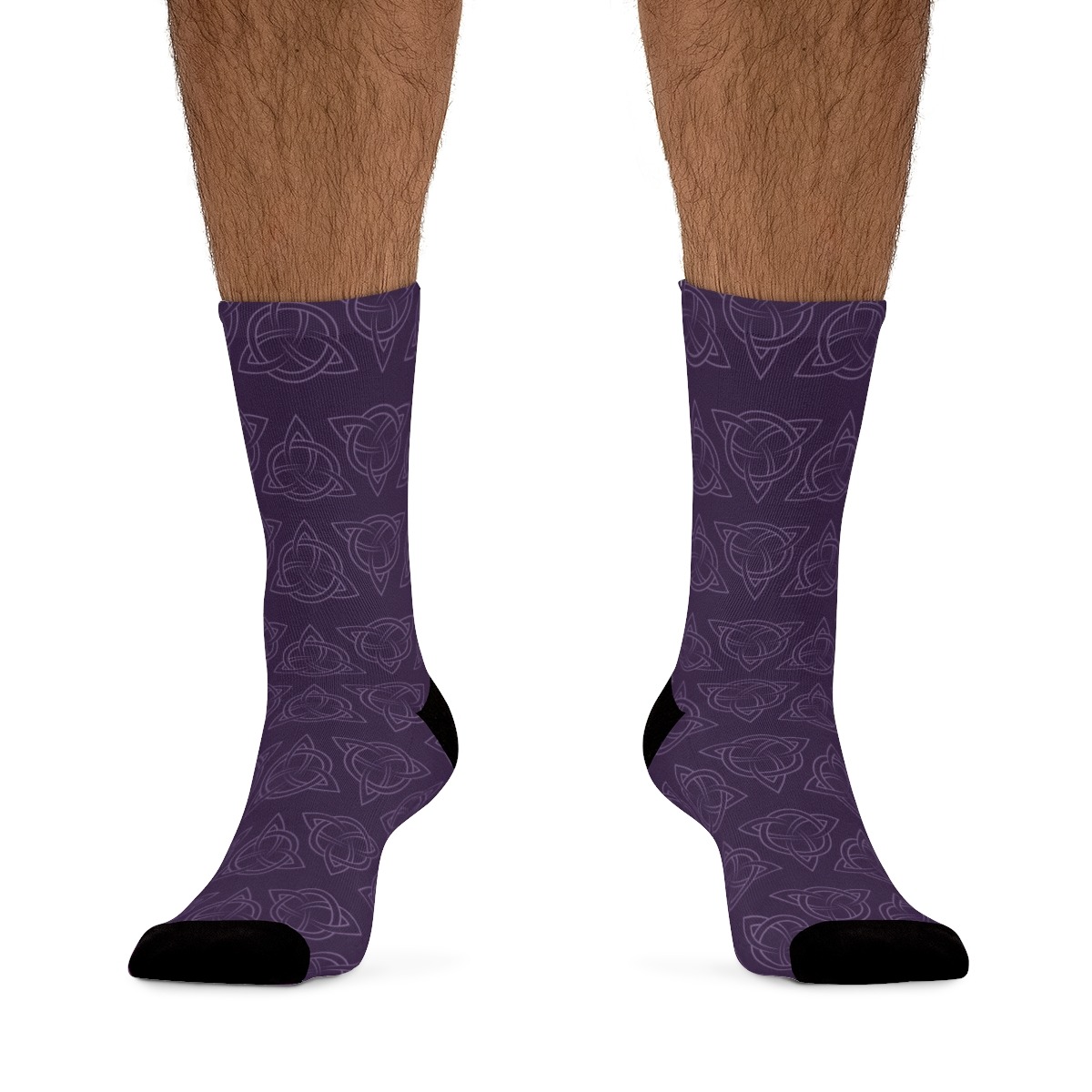 Purple Celtic Triquetra Socks