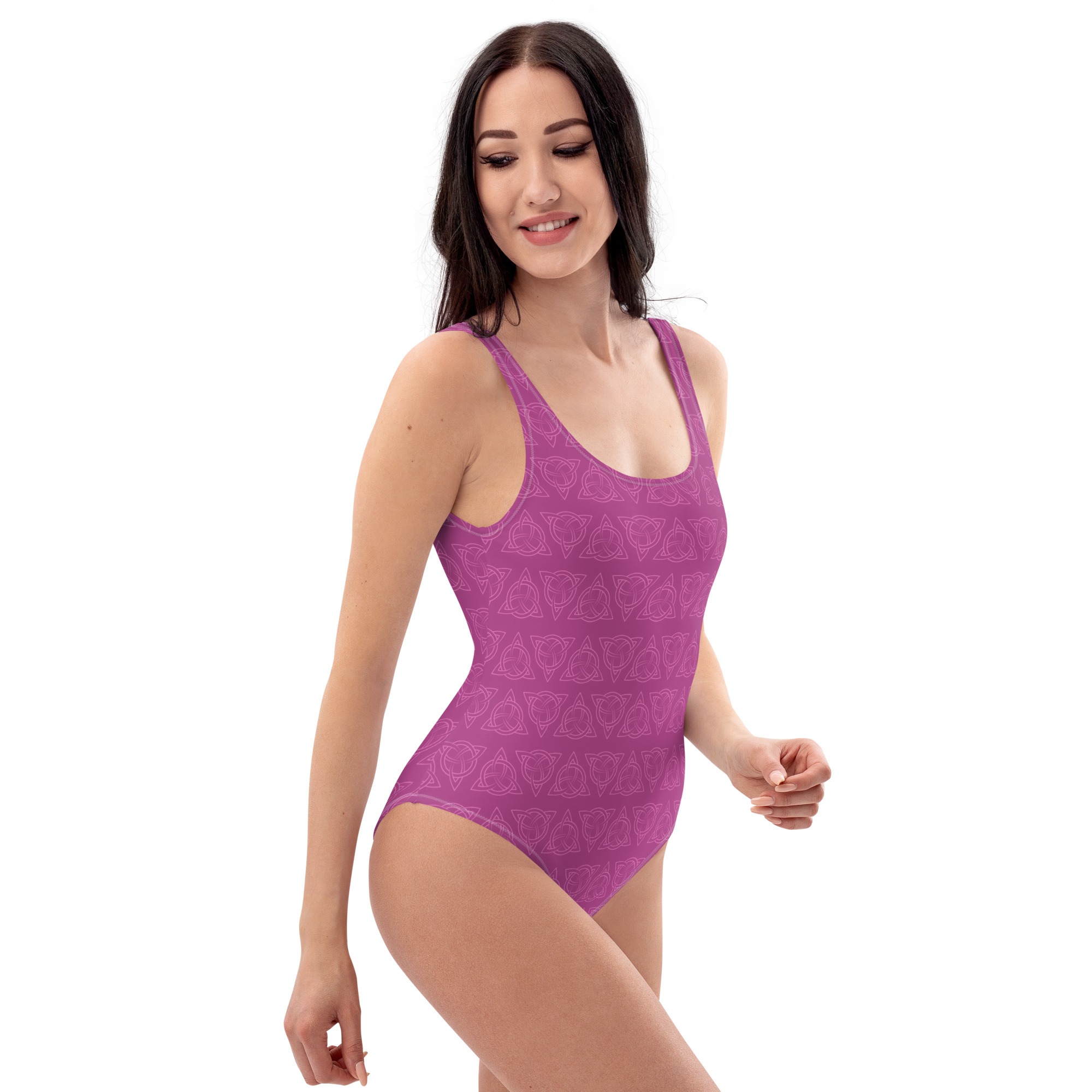 Berry Celtic Triquetra One-Piece Swimsuit
