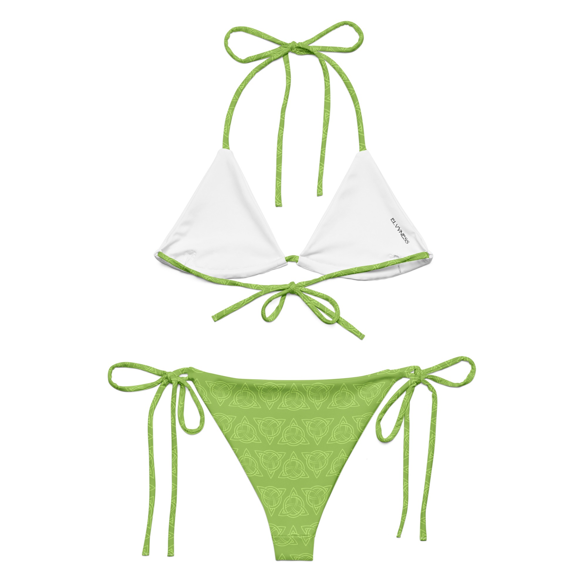 Green Celtic Triquetra String Bikini