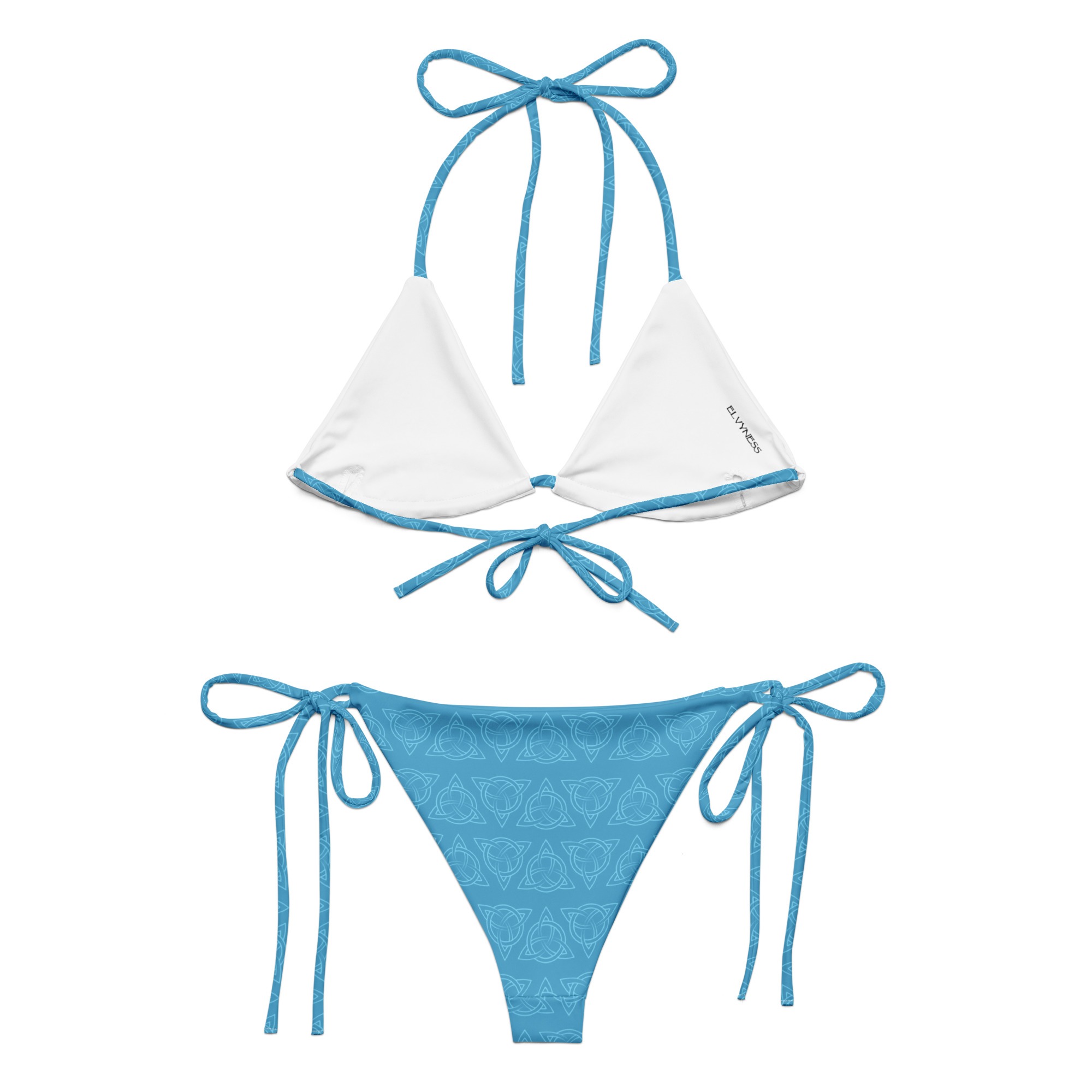 Blue Celtic Triquetra String Bikini