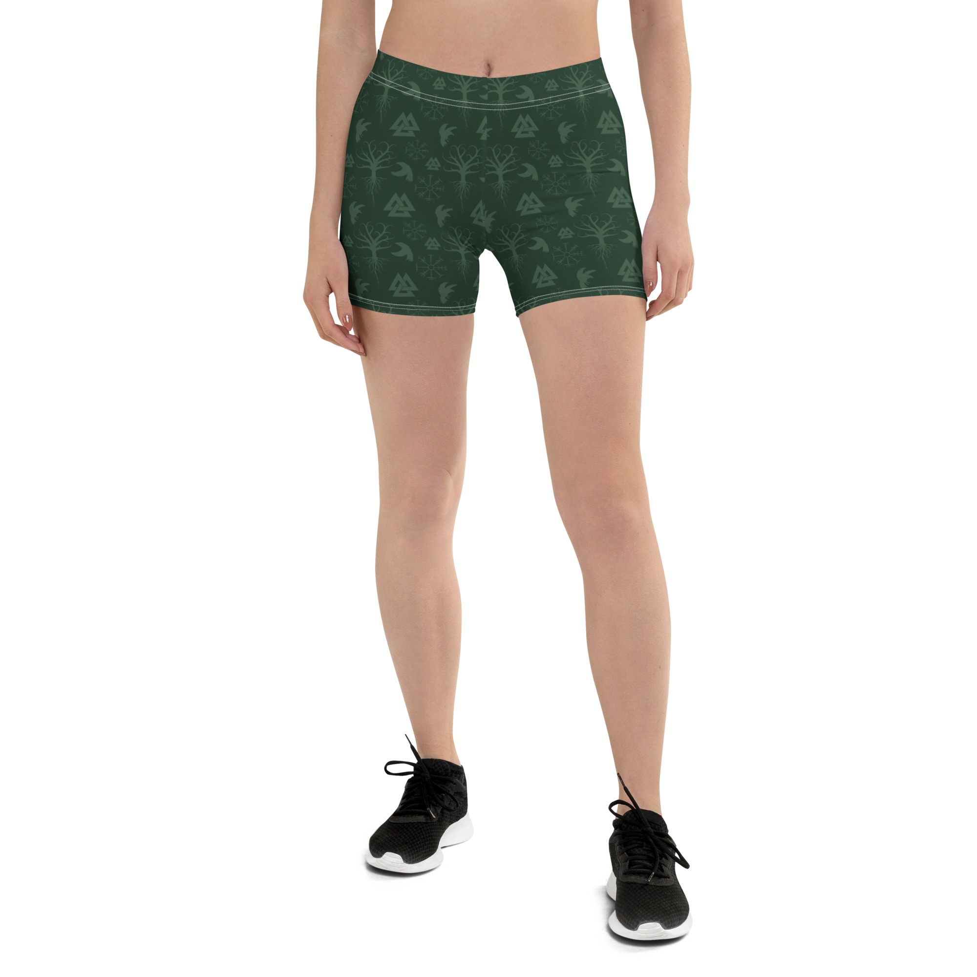 Green Norse Symbols Shorts