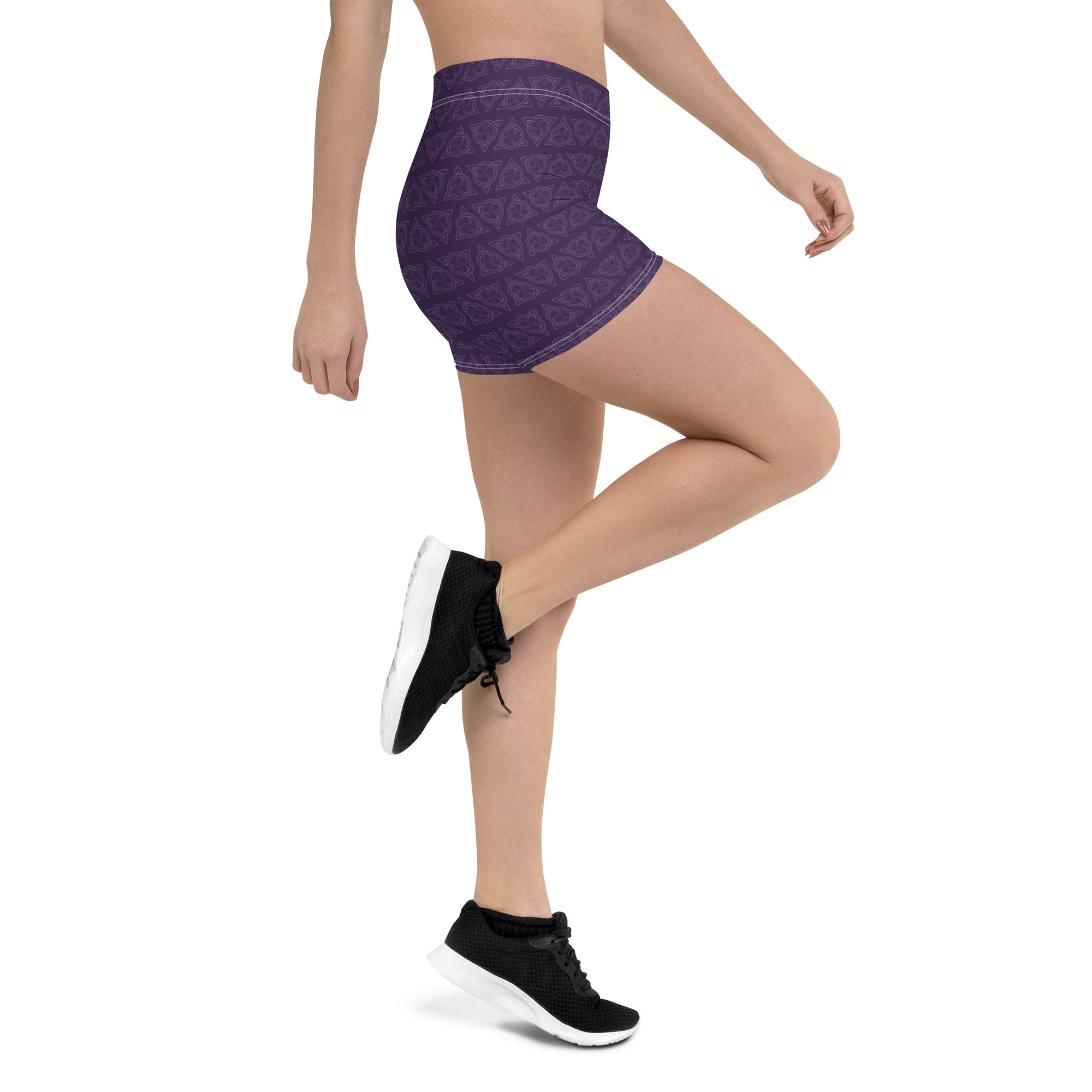 Purple Celtic Triquetra Shorts