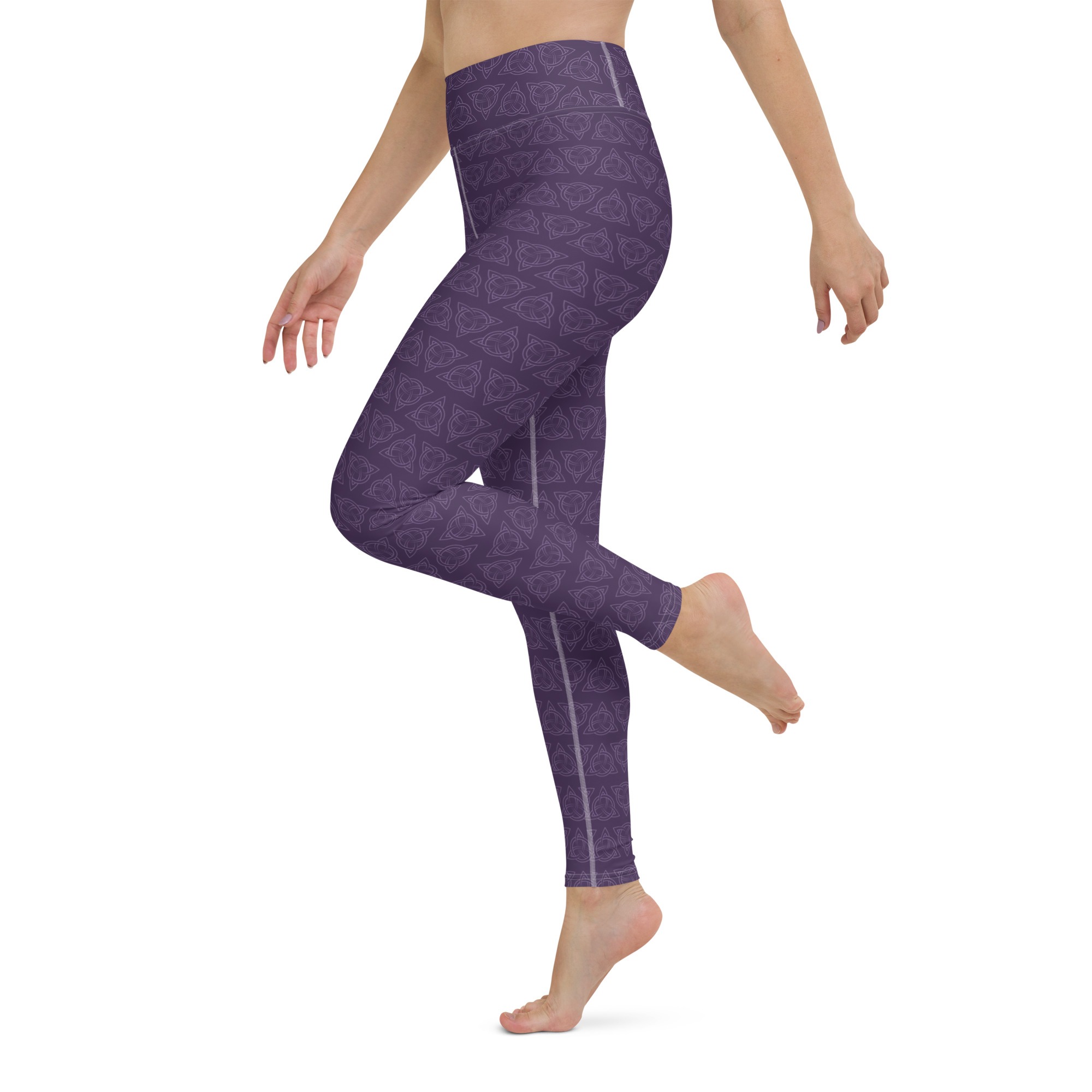 Purple Celtic Triquetra Yoga Leggings
